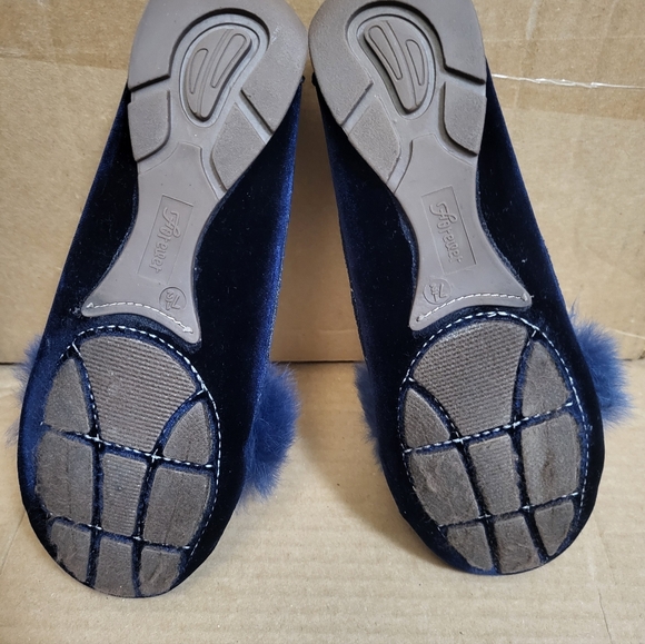 Forever Faux Suede/Faux Fur Blue Slip-On Loafer Women Size 7.5 - Picture 10 of 12